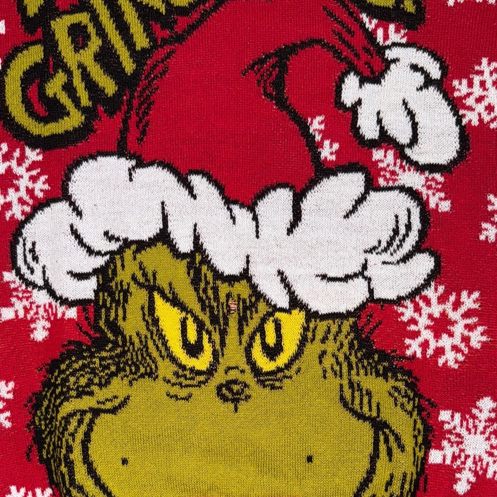 Dr. Seuss Red Grinch Crewneck Sweater - Picture 2 of 9
